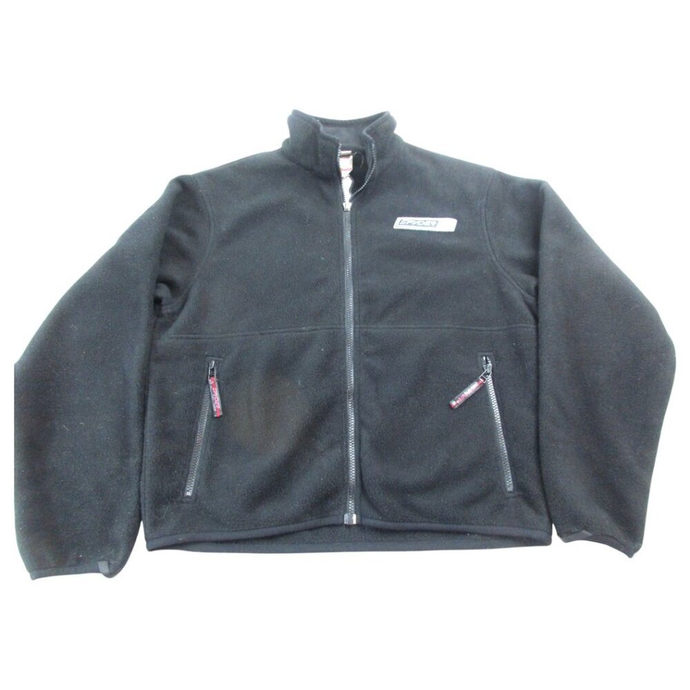 Spyder Fleece Jacket Womens 10 Black Embroidered Logo Long Sleeve Outdoor Zip-Up